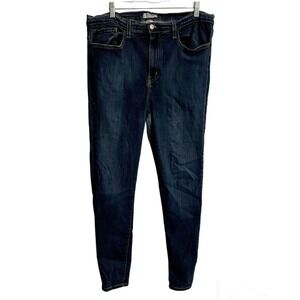 Judy Blue Skinny Jeans Womens 3XL (34) Blue Stretch Pockets Dark Wash Denim